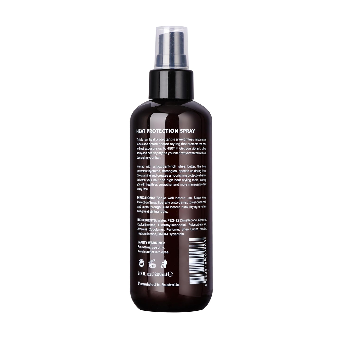 Labochy Shea Butter Extracts Heat Protection Spray, 80% Natural Ingredients 200ml