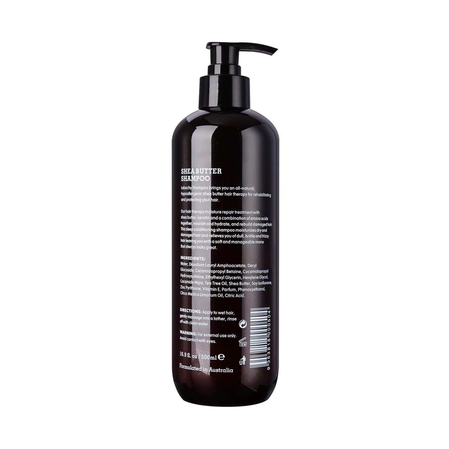 Labochy Shea Butter Shampoo 80% Natural Ingredients size 500ml