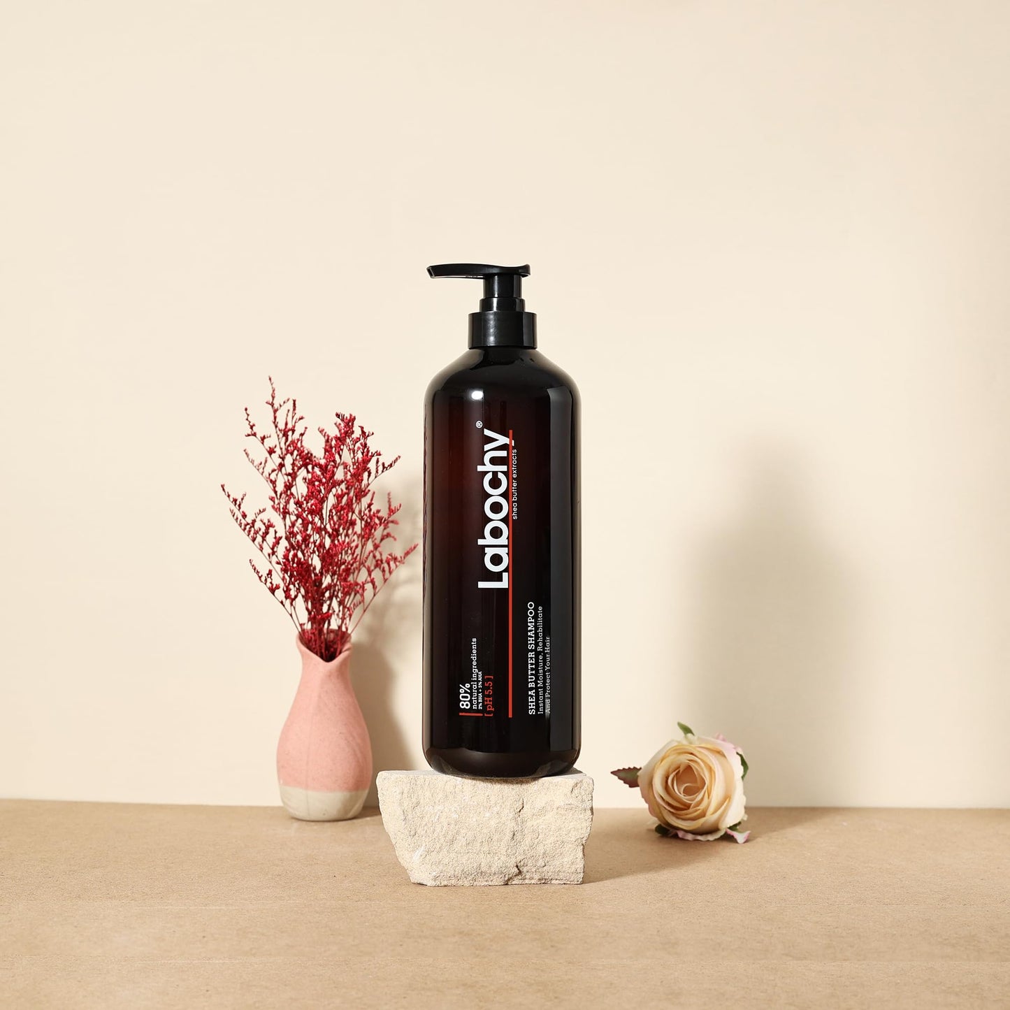 Labochy Shea Butter Shampoo 80% Natural Ingredients size 500ml
